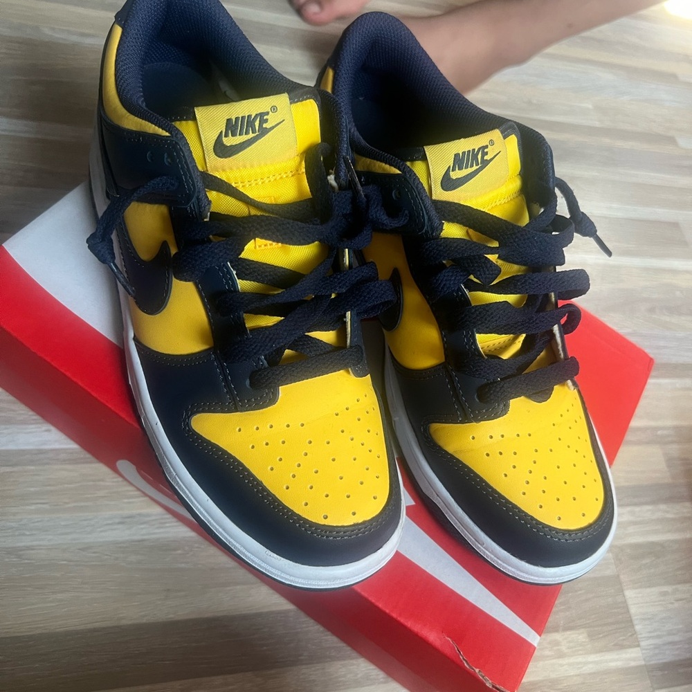 Nike Yellow and Black Dunk Low Sneakers